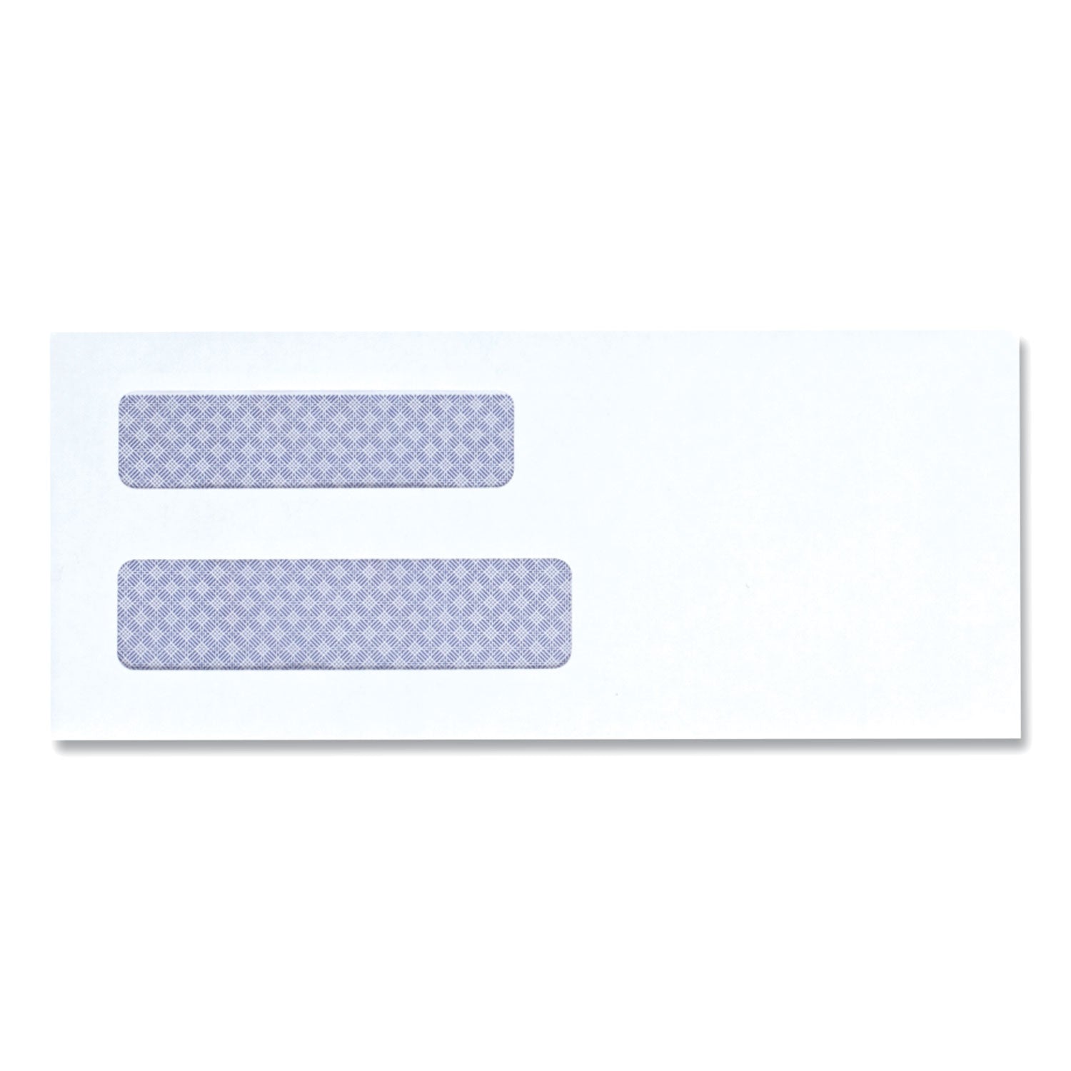 Universal Double Window Business Envelope, #8 5/8, Square Flap, Gummed Closure, 3.63 x 8.88, White, 500/Box (35213)