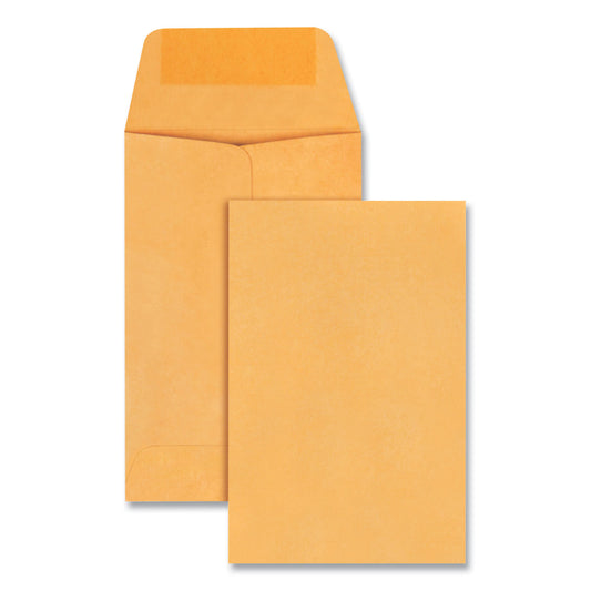 Universal Kraft Coin Envelope, #1, Round Flap, Gummed Closure, 2.25 x 3.5, Light Brown Kraft, 250/Box (35304)