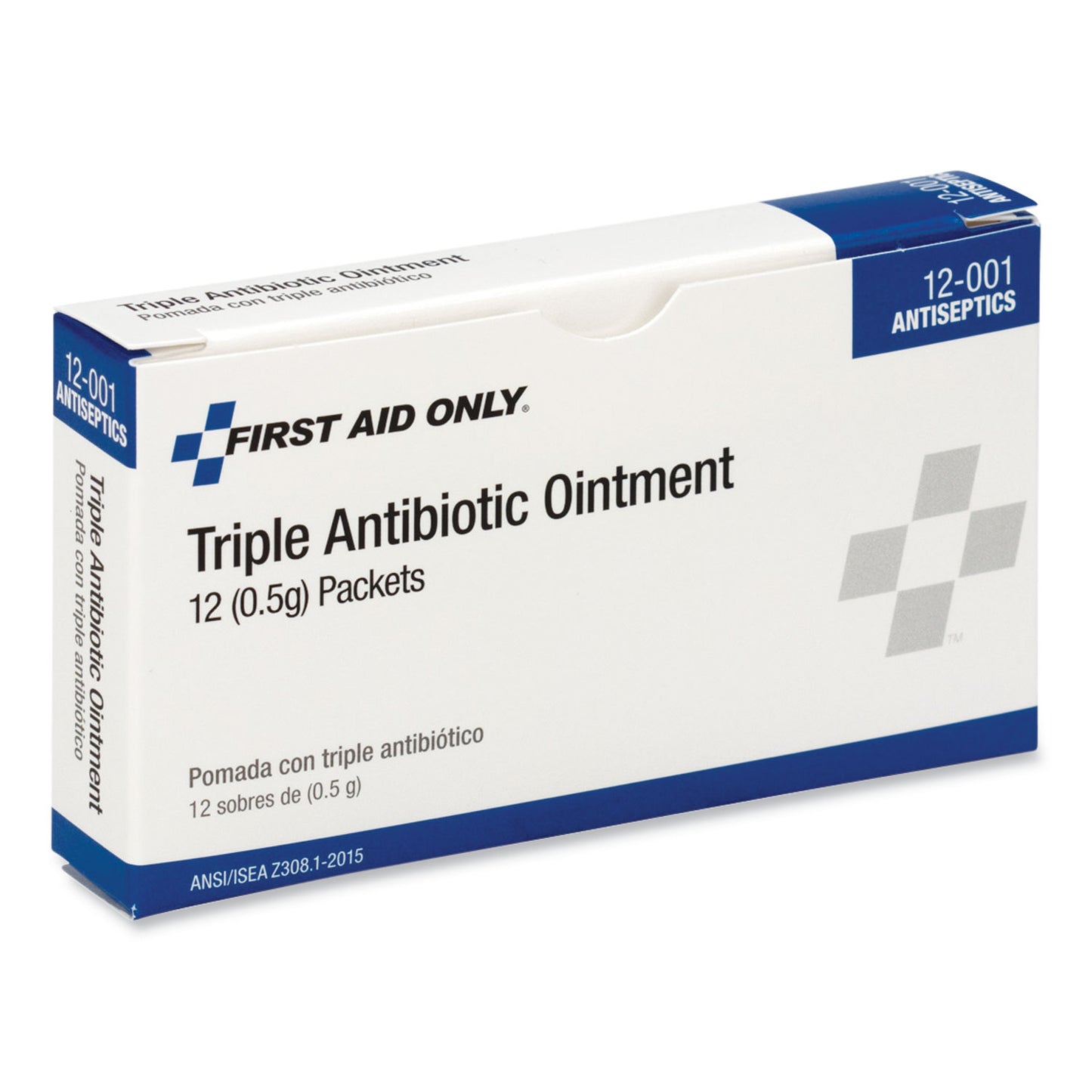 PhysiciansCare First Aid Kit Refill Triple Antibiotic Ointment, Packet, 12/Box (12001)
