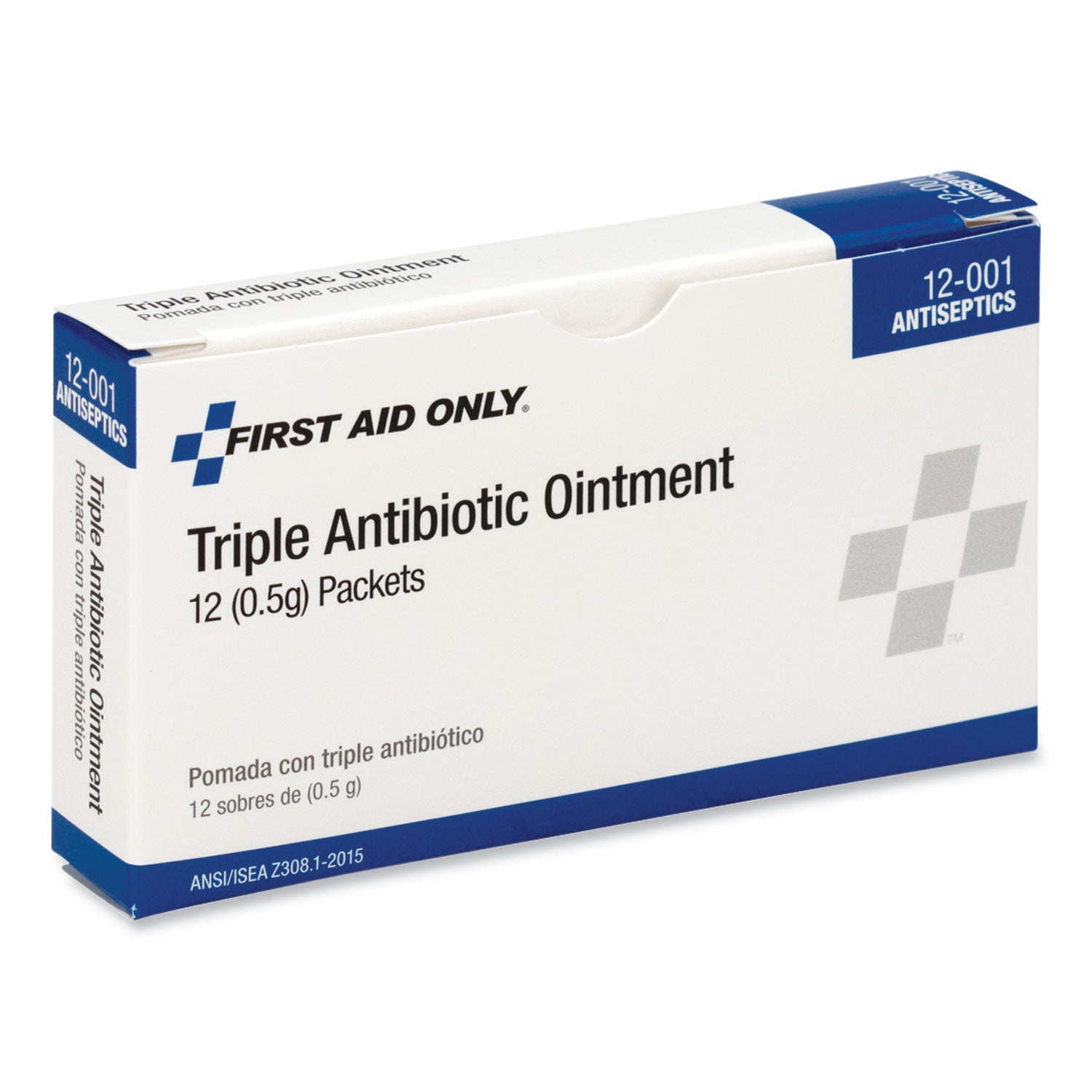 PhysiciansCare First Aid Kit Refill Triple Antibiotic Ointment, Packet, 12/Box (12001)