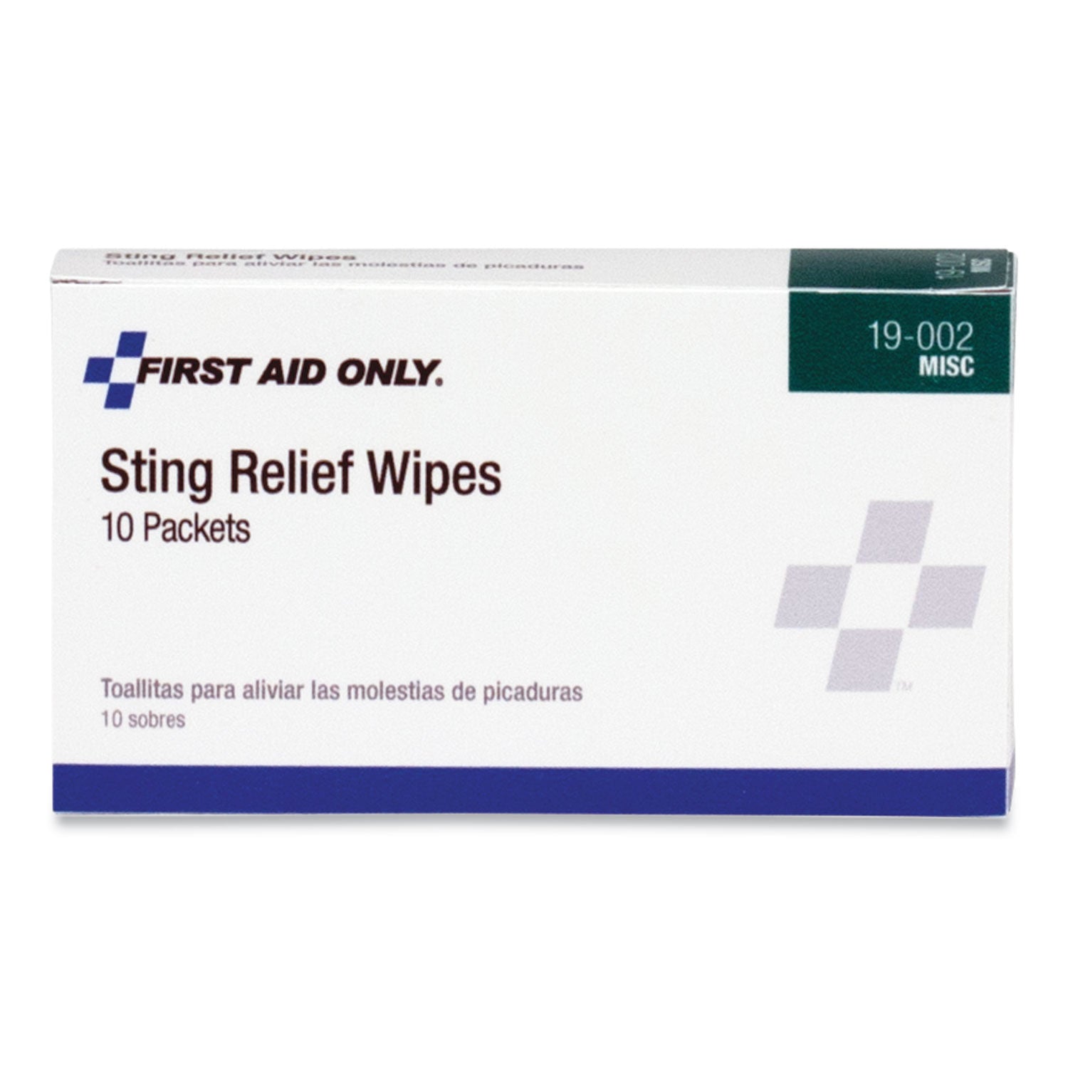 PhysiciansCare First Aid Sting Relief Pads, 10/Box (19002)