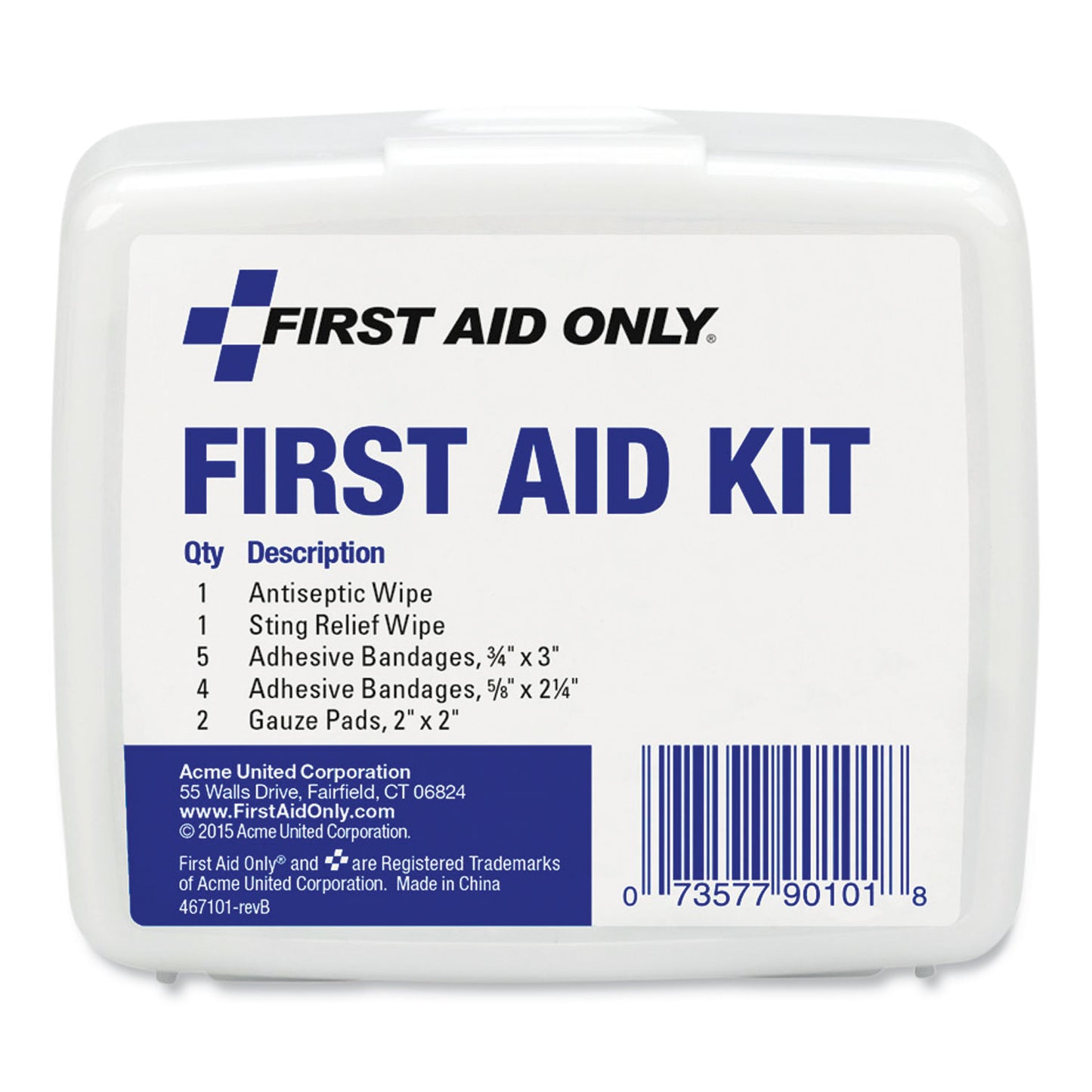 PhysiciansCare First Aid On the Go Kit, Mini, 13 Pieces, Plastic Case (90101)