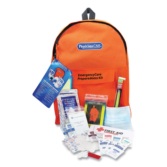 PhysiciansCare Emergency Preparedness First Aid Backpack, 43 Pieces/Kit (90123)