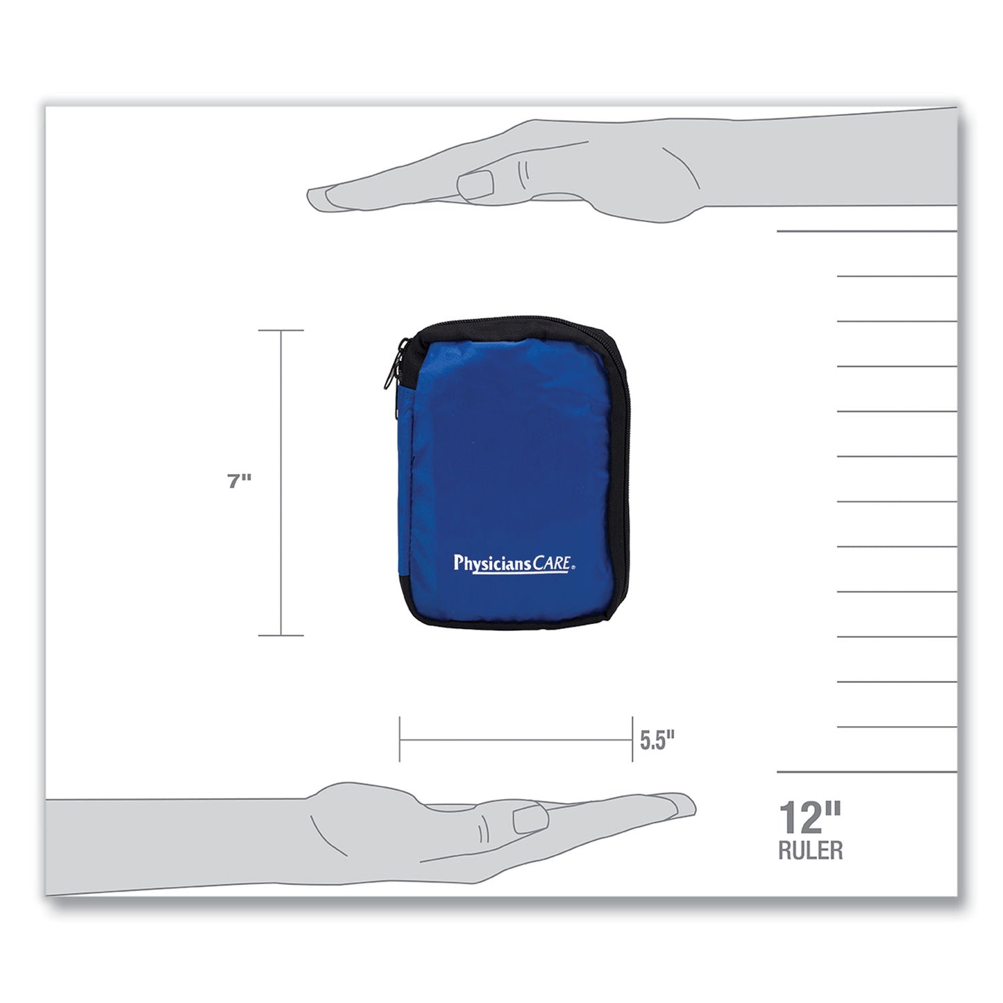PhysiciansCare Soft-Sided First Aid Kit for up to 10 People, 95 Pieces, Soft Fabric Case (90166)