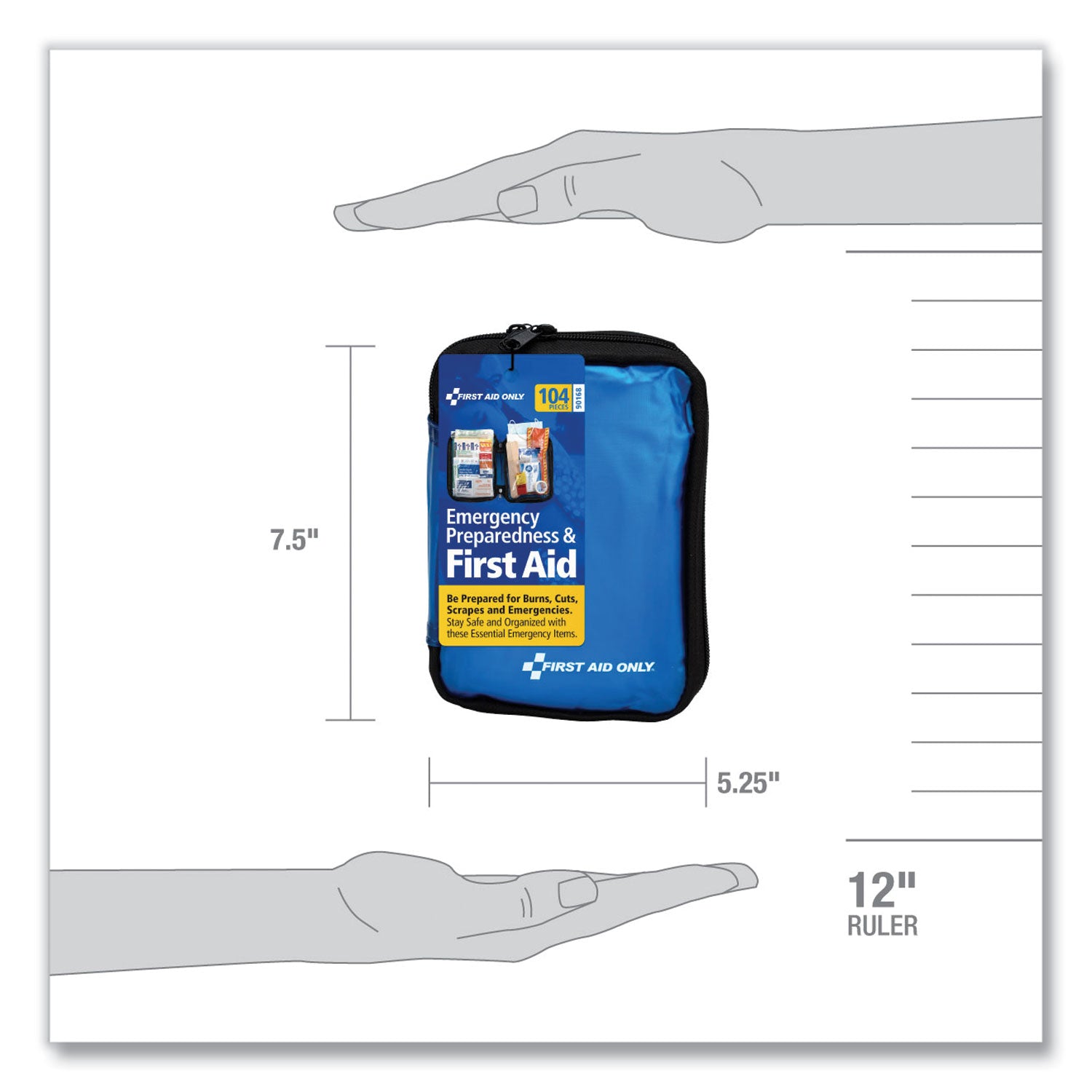 PhysiciansCare Soft-Sided First Aid and Emergency Kit, 104 Pieces, Soft Fabric Case (90168)