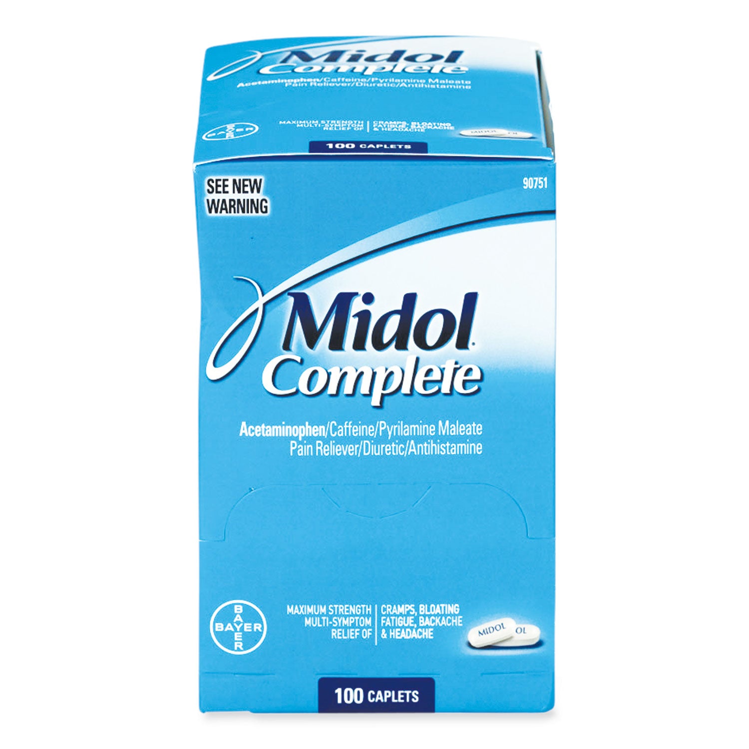 Midol Complete Menstrual Caplets, Two-Pack, 50 Packs/Box (90751)