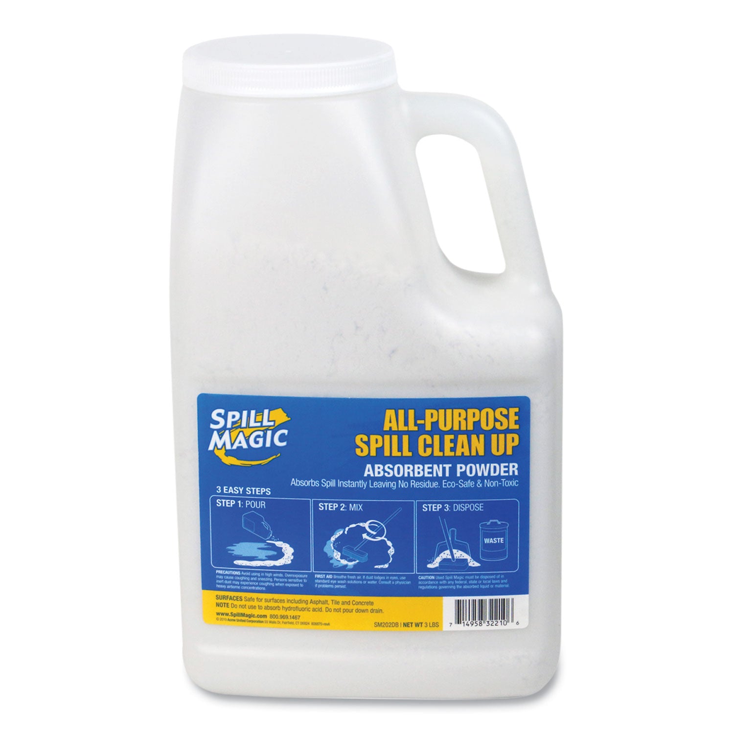 Spill Magic Sorbent, 4 qt, 3 lb Bottle (SM202DB)