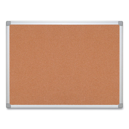 MasterVision Earth Cork Board, 36 x 24, Tan Surface, Silver Aluminum Frame (CA031790)