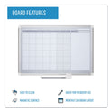 MasterVision Magnetic Dry Erase Calendar Board, One Month, 36 x 24, White Surface, Silver Aluminum Frame (GA0397830)