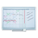 MasterVision Magnetic Dry Erase Calendar Board, One Month, 36 x 24, White Surface, Silver Aluminum Frame (GA0397830)