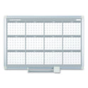 MasterVision Magnetic Dry Erase Calendar Board, 12-Month, 36 x 24, White Surface, Silver Aluminum Frame (GA03106830)