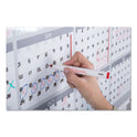 MasterVision Magnetic Dry Erase Calendar Board, 12-Month, 36 x 24, White Surface, Silver Aluminum Frame (GA03106830)