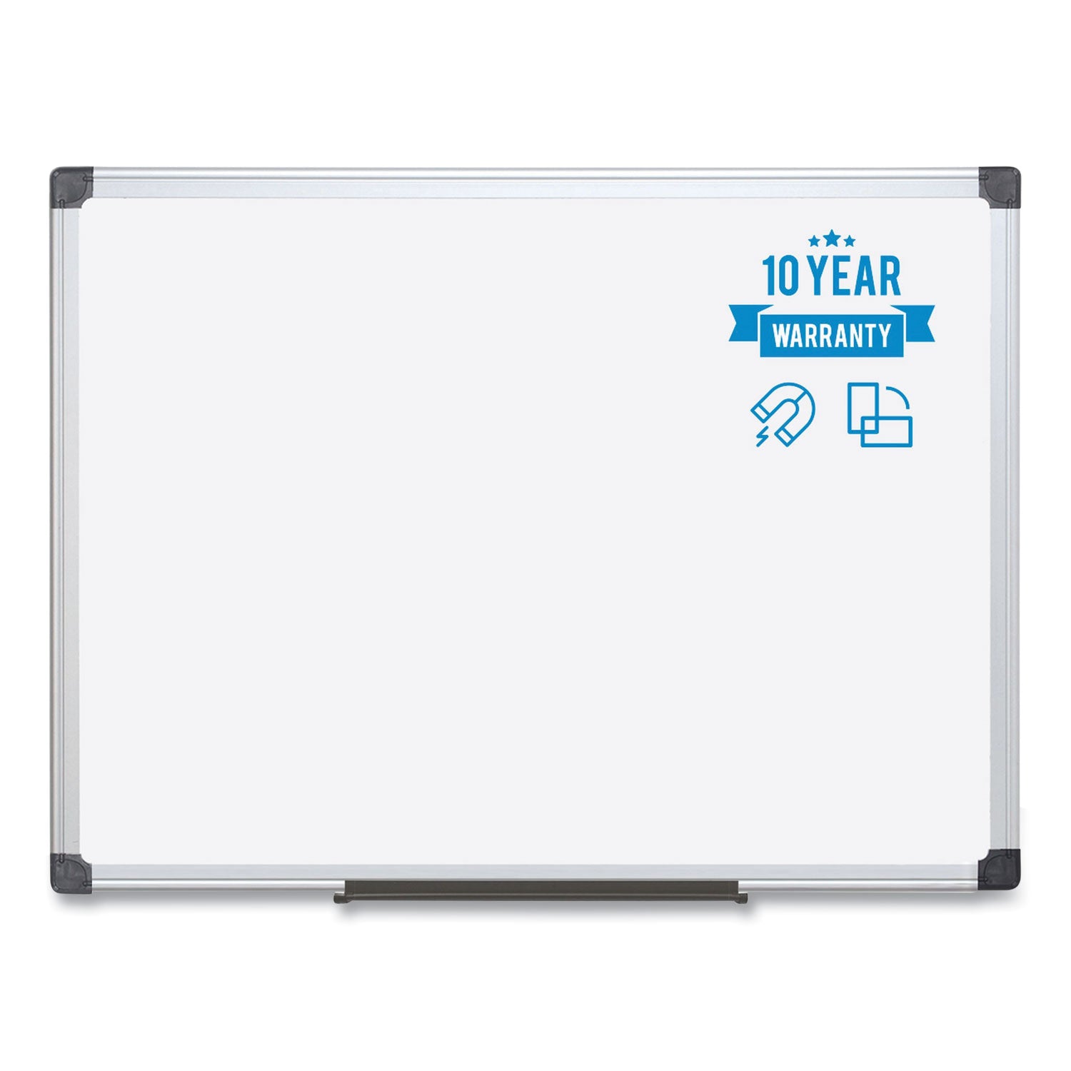 MasterVision Value Lacquered Steel Magnetic Dry Erase Board, 18 x 24, White Surface, Silver Aluminum Frame (MA0207170)