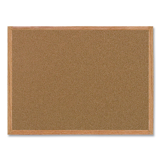 MasterVision Value Cork Bulletin Board with Oak Frame, 24 x 36, Brown Surface, Oak Frame (MC070014231)