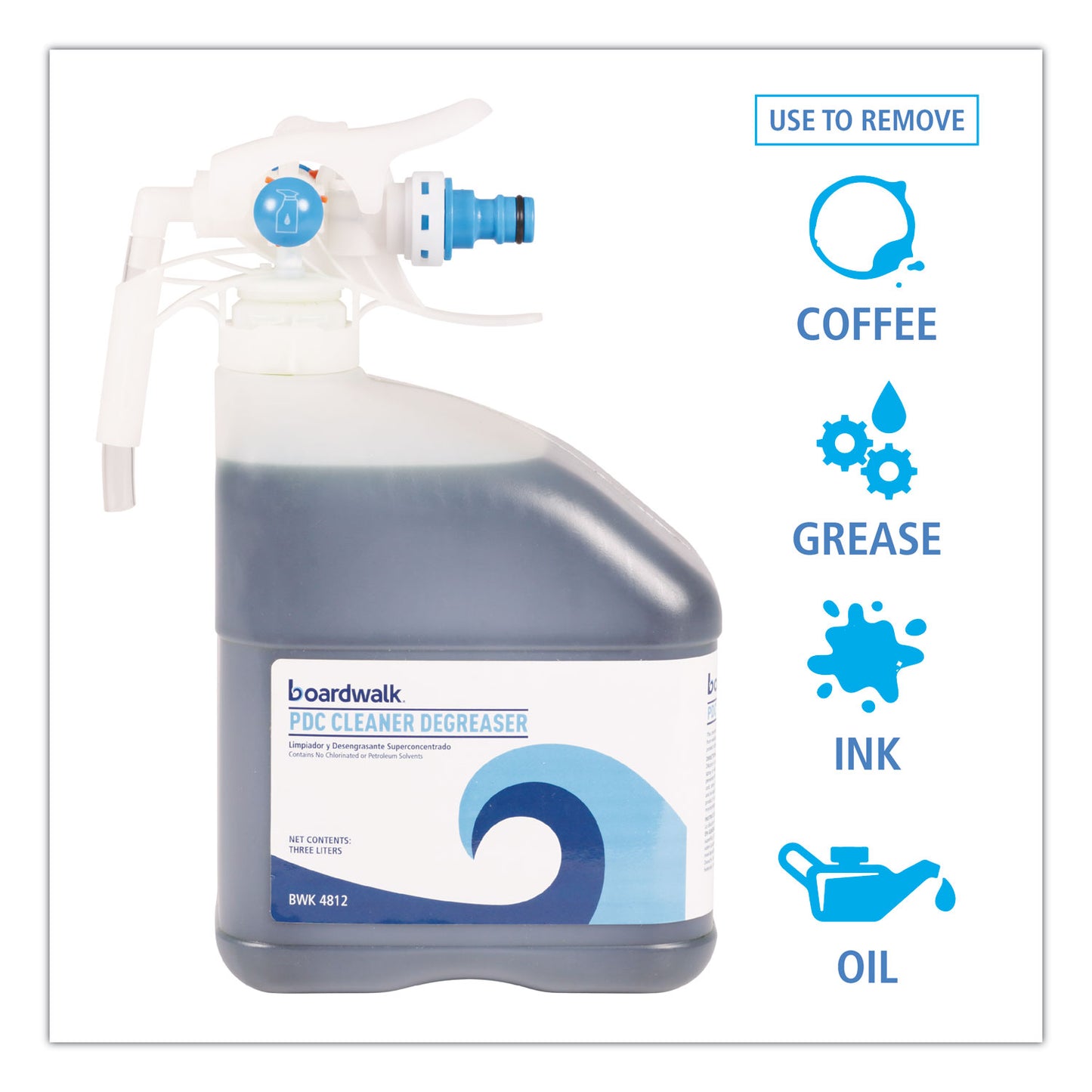 Boardwalk PDC Cleaner Degreaser, 3 Liter Bottle (4812EA)