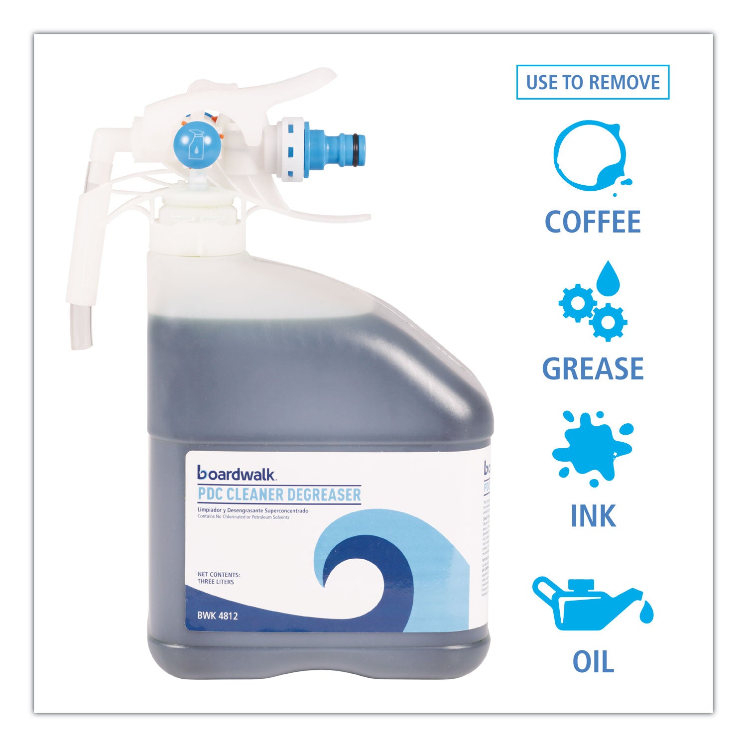 Boardwalk PDC Cleaner Degreaser, 3 Liter Bottle (4812EA)