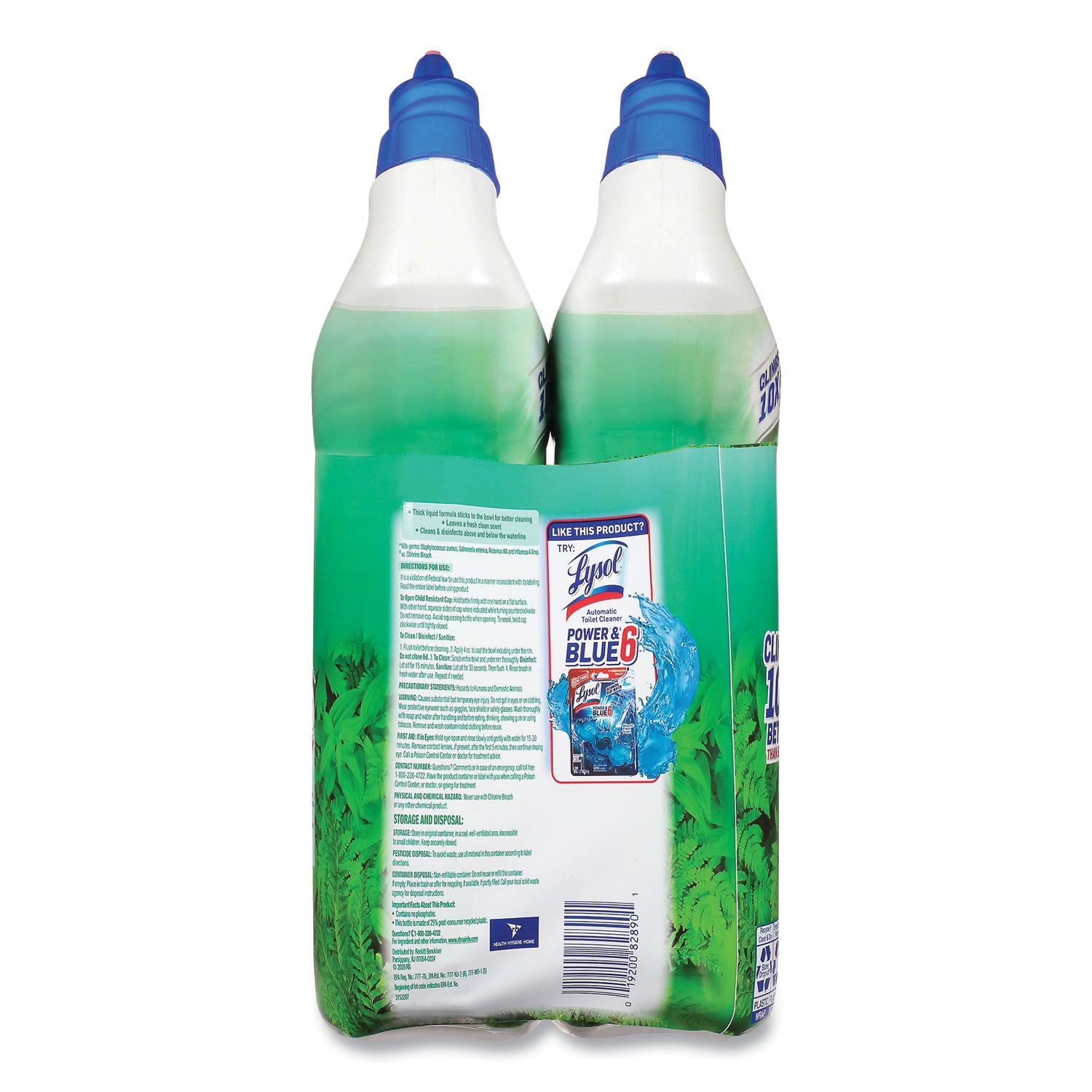 LYSOL Brand Cling and Fresh Toilet Bowl Cleaner, Forest Rain Scent, 24 oz, 2/Pack (98015PK)