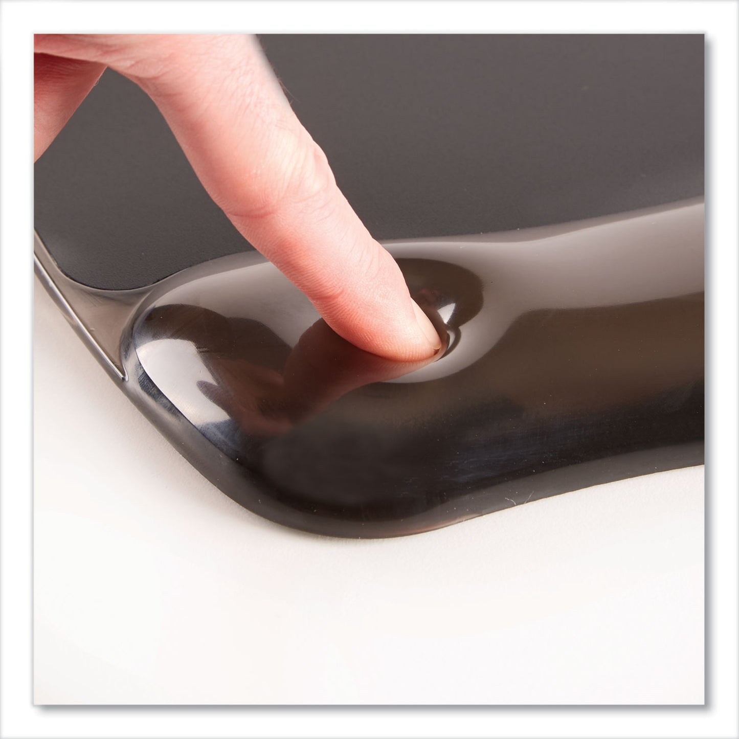 Fellowes Gel Crystals Keyboard Wrist Rest, 18.5 x 2.25, Black (9112201)