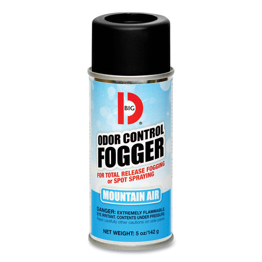 Big-D Odor Control Fogger, Mountain Air Scent, 5 oz Aerosol Spray, 12/Carton (344)