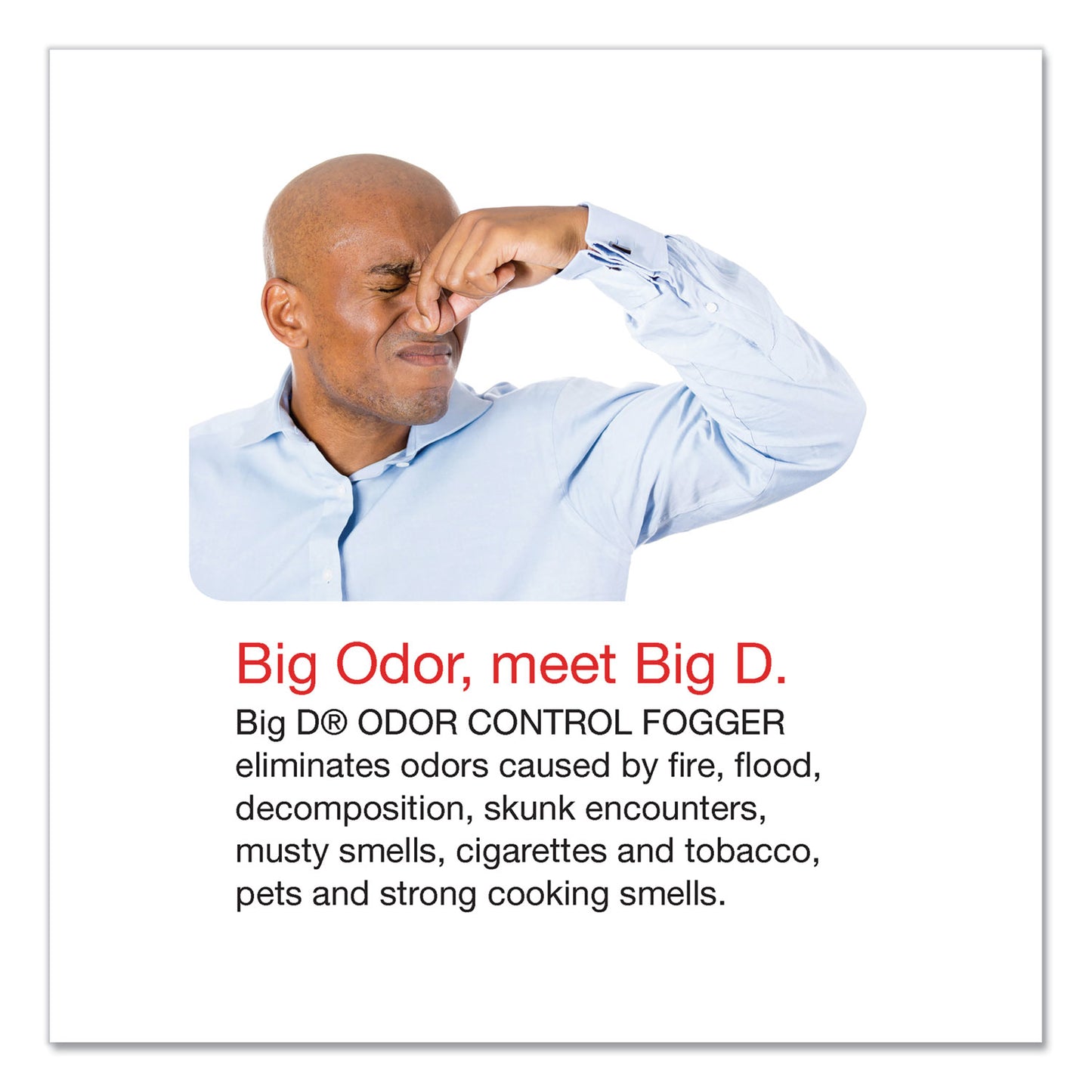 Big-D Odor Control Fogger, Mountain Air Scent, 5 oz Aerosol Spray, 12/Carton (344)