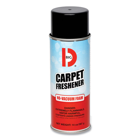 Big-D No-Vacuum Carpet Freshener, Fresh Scent, 14 oz Aerosol Spray, 12/Carton (241)