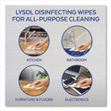 LYSOL Brand Disinfecting Wipes, 1-Ply, 7 x 7.25, Lemon and Lime Blossom, White, 80 Wipes/Canister, 3 Canisters/Pack (84251PK)