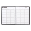 TRU RED Weekly Teacher Planner, Two-Page Spread (Nine Classes), 11 x 8.5, Black Cover (5949821)