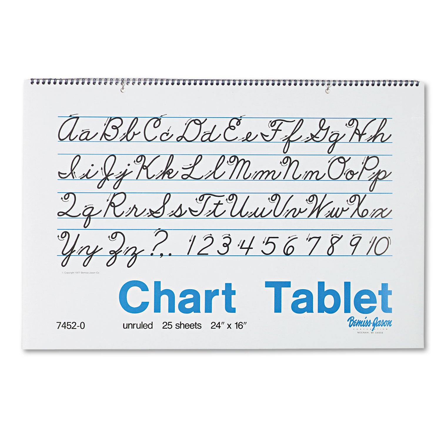 Pacon Chart Tablets, Unruled, 24 x 16, White, 25 Sheets (74520)