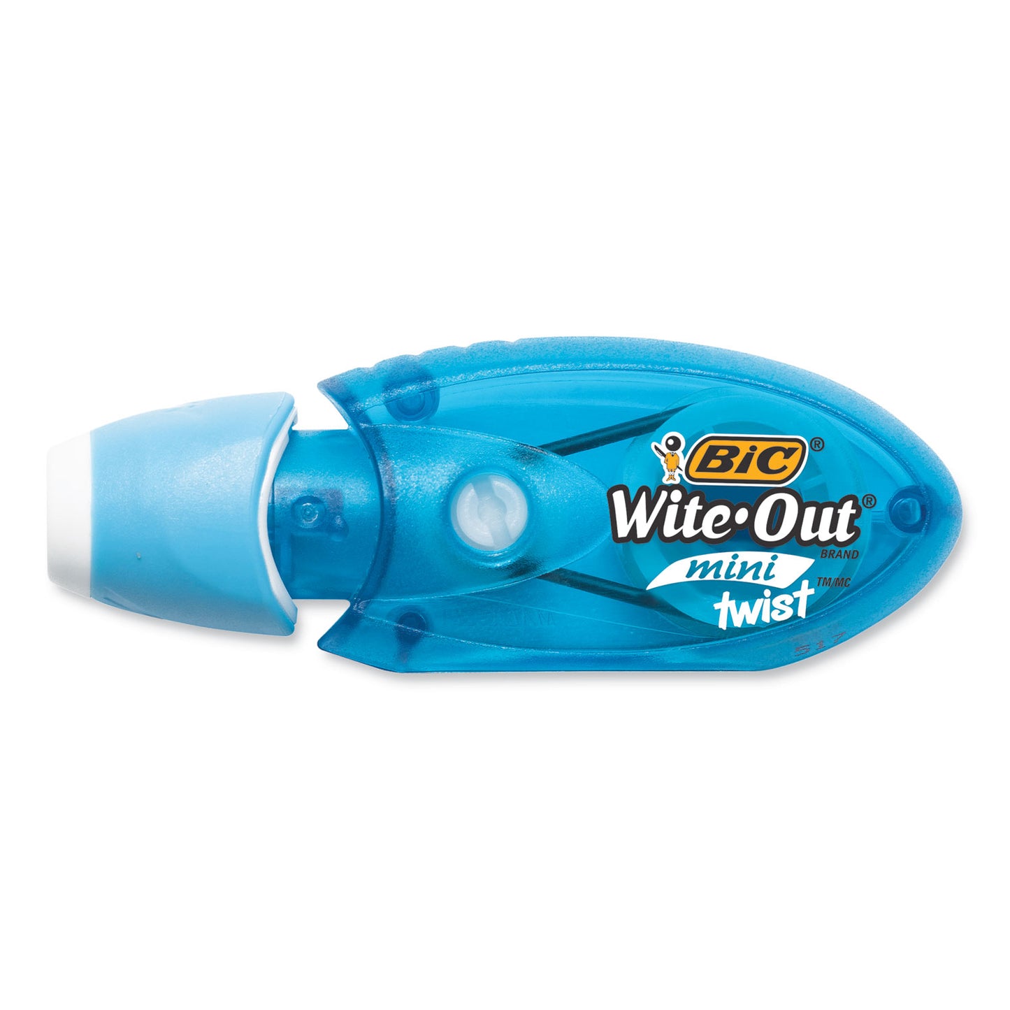 BIC Wite-Out Mini Twist Correction Tape, Non-Refillable, Blue/Fuchsia Applicators 0.2" x 314", 2/Pack (WOMTP21)