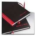  Red Hardcover Casebound Notebooks, SCRIBZEE Compatible, 1-Subject, Wide/Legal Rule, Black Cover, (96) 8.25 x 5.63 Sheets (E66857)