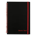  Red Flexible Cover Twinwire Notebooks, SCRIBZEE Compatible, 1-Subject, Wide/Legal Rule, Black Cover, (70) 8.25 x 5.63 Sheets (C67009)