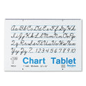 Pacon Chart Tablets, Presentation Format (1" Rule), 24 x 16, White, 30 Sheets (74630)