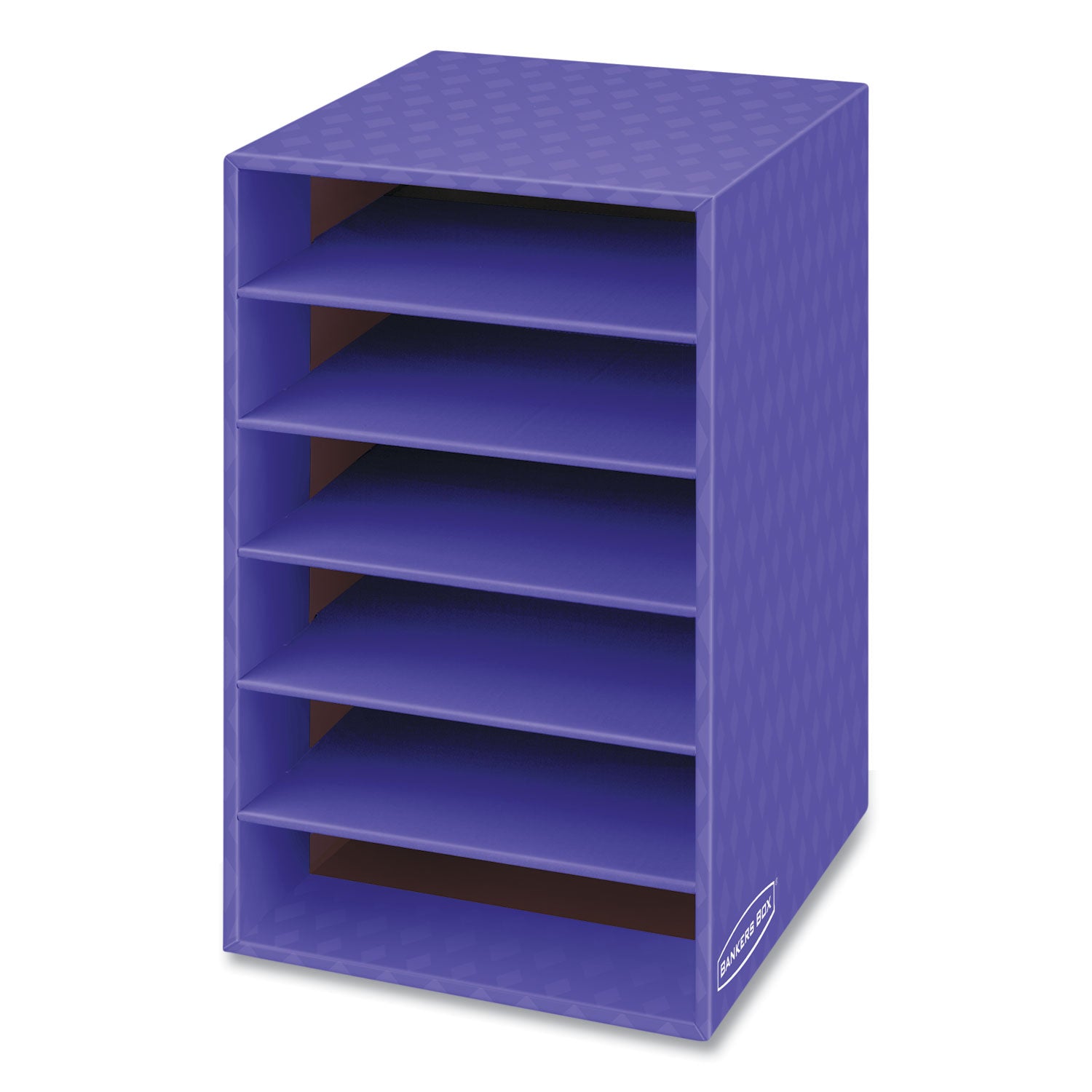 Bankers Box Vertical Classroom Organizer, 6 Shelves, 11.88 x 13.25 x 18, Purple (3381201)