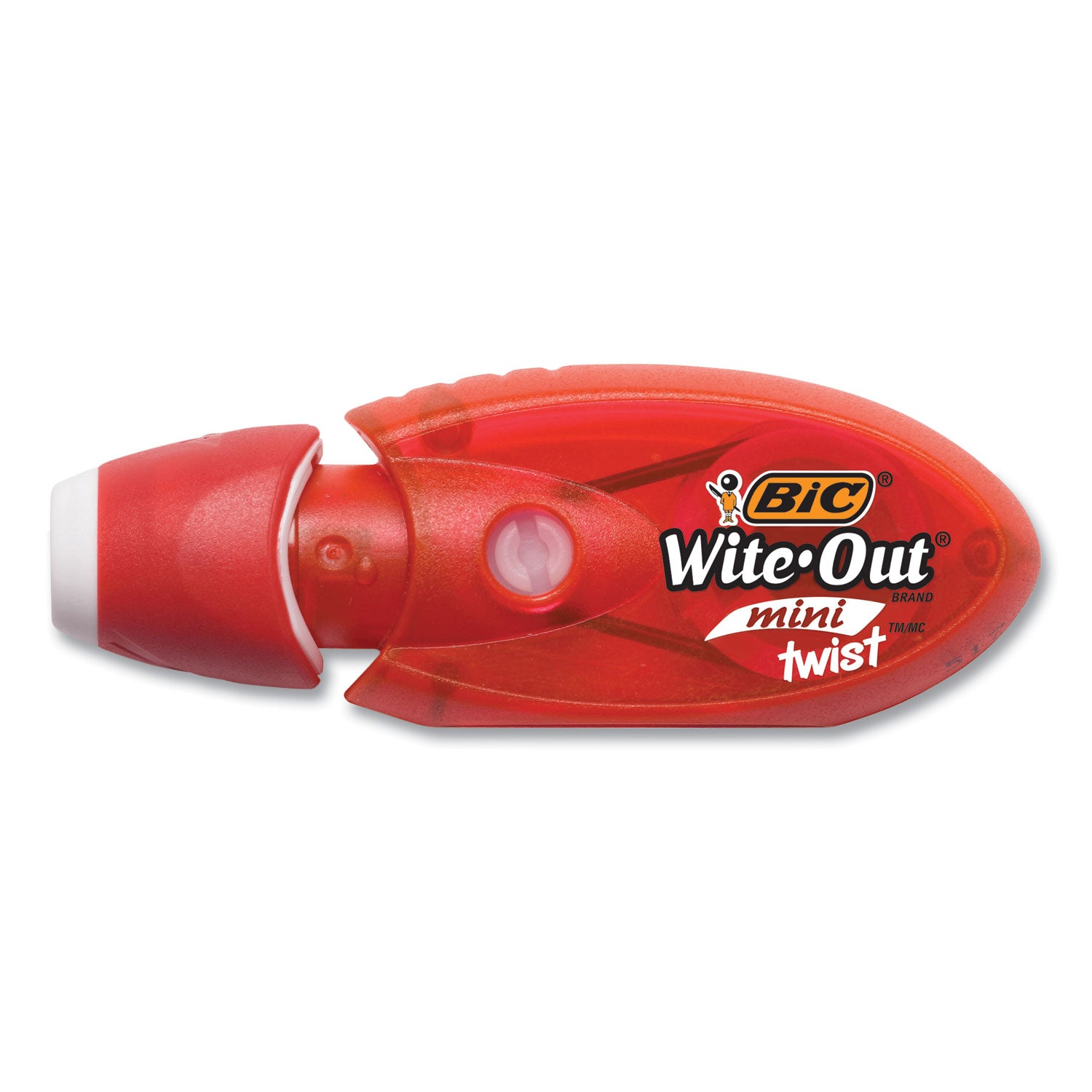BIC Wite-Out Mini Twist Correction Tape, Non-Refillable, Blue/Fuchsia Applicators 0.2" x 314", 2/Pack (WOMTP21)