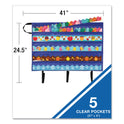 Carson-Dellosa Border Storage Pocket Chart, 41" x 24.5", Blue/Clear (CD5652)