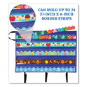 Carson-Dellosa Border Storage Pocket Chart, 41" x 24.5", Blue/Clear (CD5652)