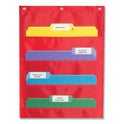 Carson-Dellosa Storage Pocket Chart, 10 Pockets, Hanger Grommets, 14 x 47, Red (CD5653)