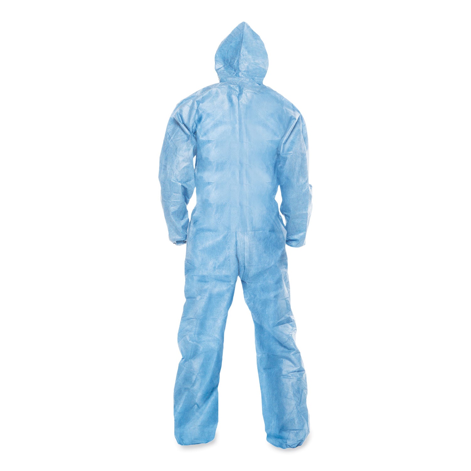KleenGuard A65 Zipper Front Flame-Resistant Hooded Coveralls, Elastic Wrist and Ankles, X-Large, Blue, 25/Carton (45324)