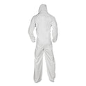 KleenGuard A20 Breathable Particle Protection Coveralls, Elastic Back, Hood and Boots, 4X-Large, White, 20/Carton (49127)