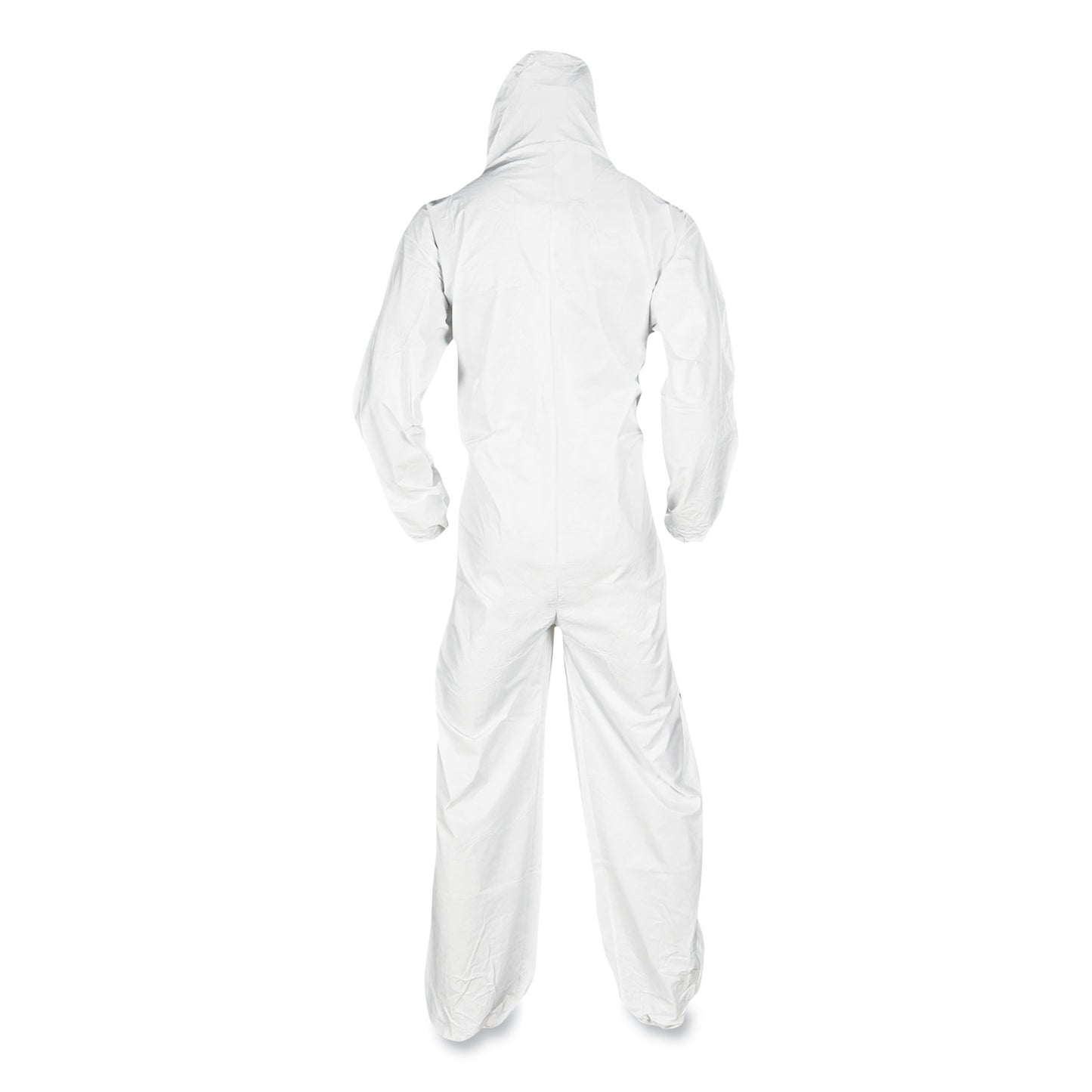 KleenGuard A20 Breathable Particle Protection Coveralls, Elastic Back, Hood and Boots, Large, White, 24/Carton (49123)