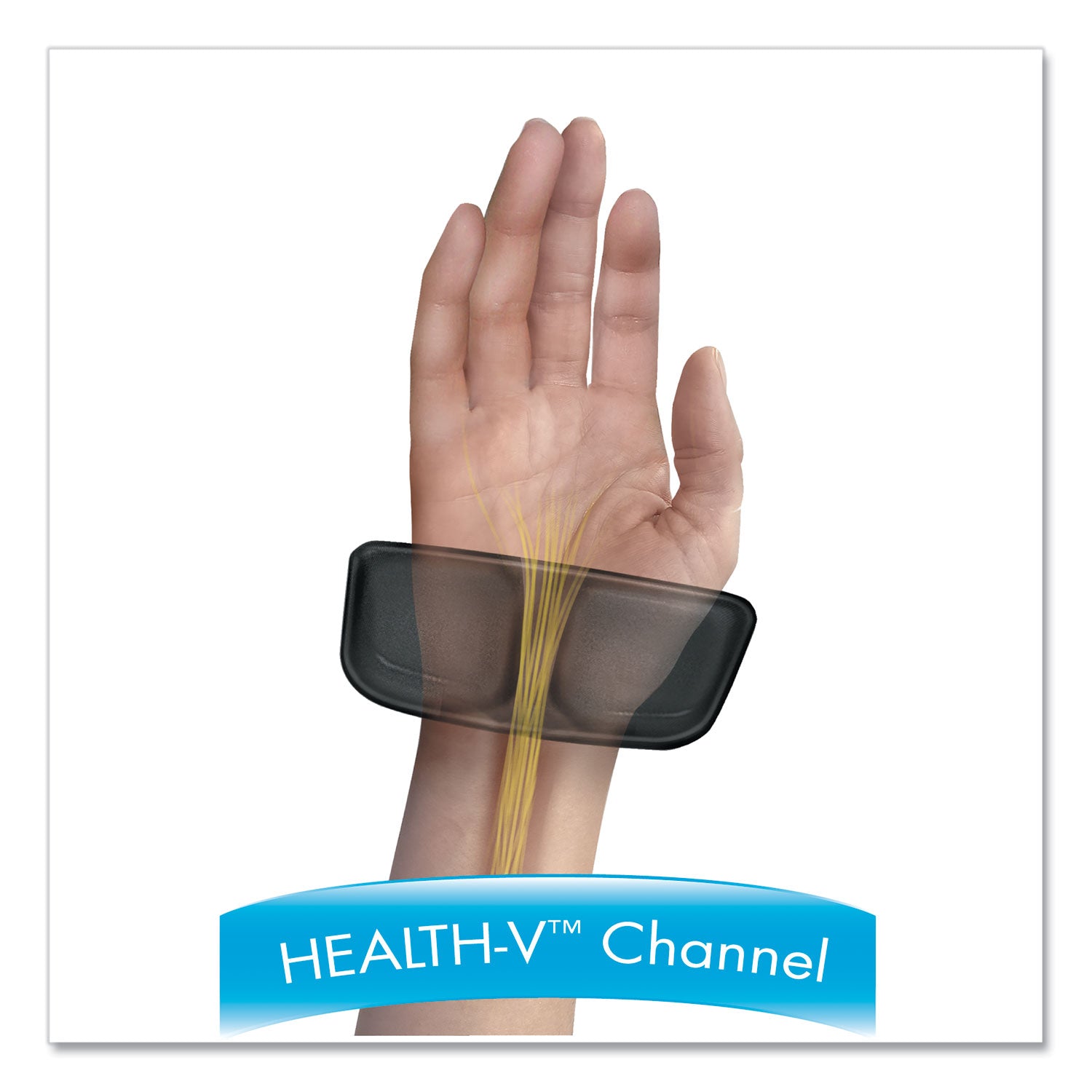 Fellowes Gel Keyboard Palm Support, 18.25 x 3.37, Black (9183201)