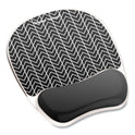 Fellowes Photo Gel Mouse Pad with Wrist Rest with Microban Protection, 7.87 x 9.25, Chevron Design (9549901)