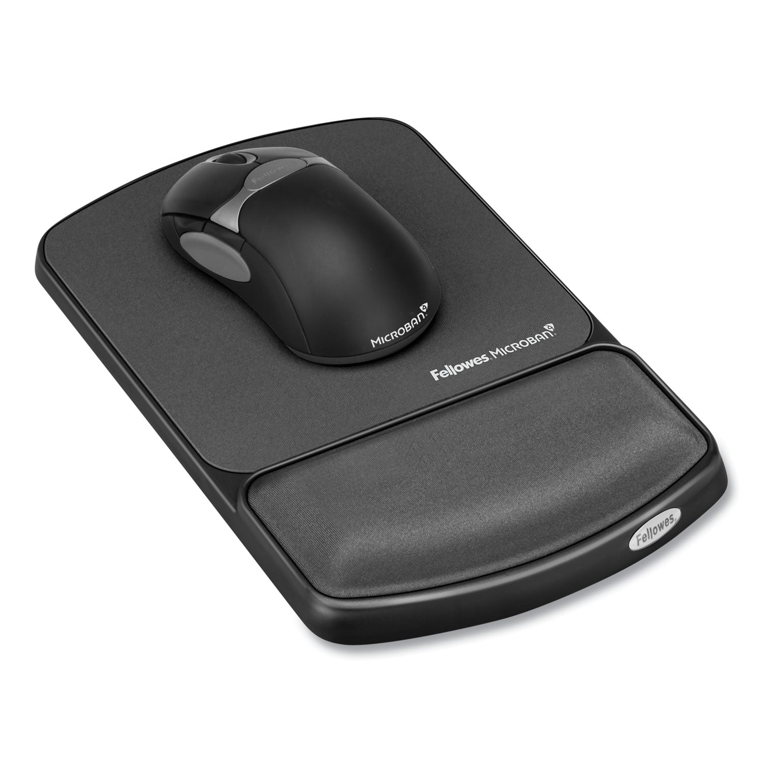 Fellowes Mouse Pad with Wrist Support with Microban Protection, 6.75 x 10.12, Graphite (9175101)