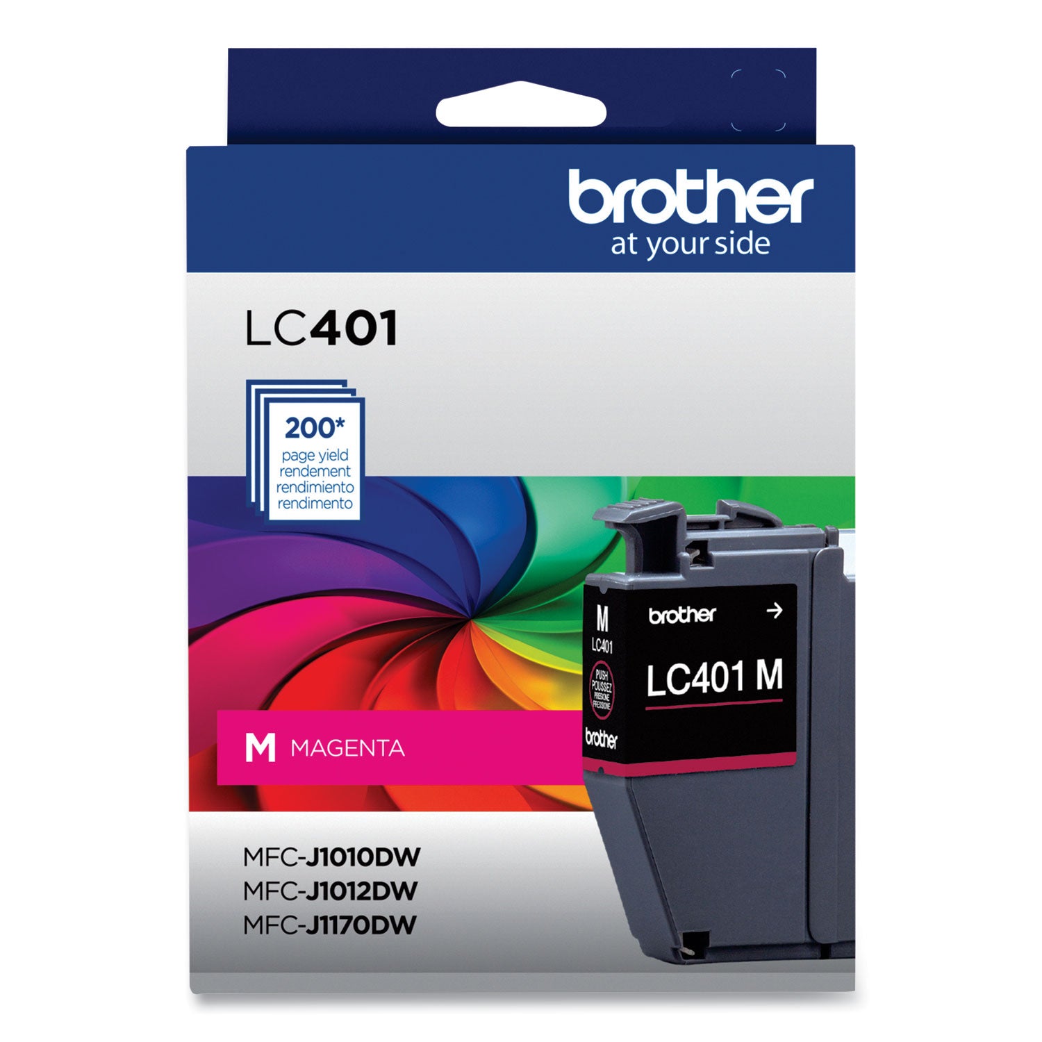 Brother LC401MS Ink, 200 Page-Yield, Magenta