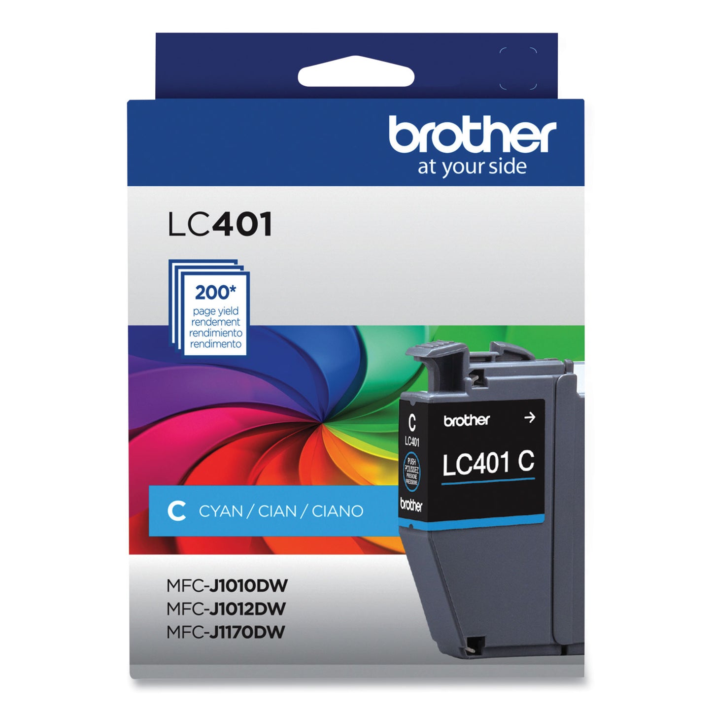 Brother LC401CS Ink, 200-Page-Yield, Cyan