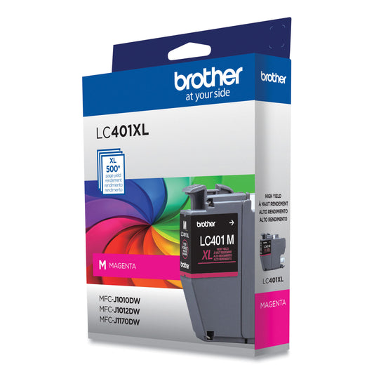 Brother LC401XLMS High-Yield Ink, 500 Page-Yield, Magenta