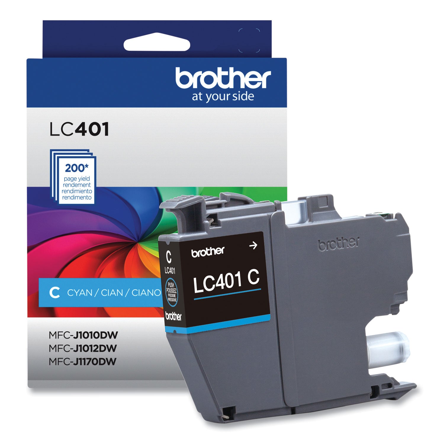 Brother LC401CS Ink, 200-Page-Yield, Cyan