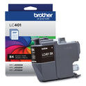 Brother LC401BKS Ink, 200 Page-Yield, Black