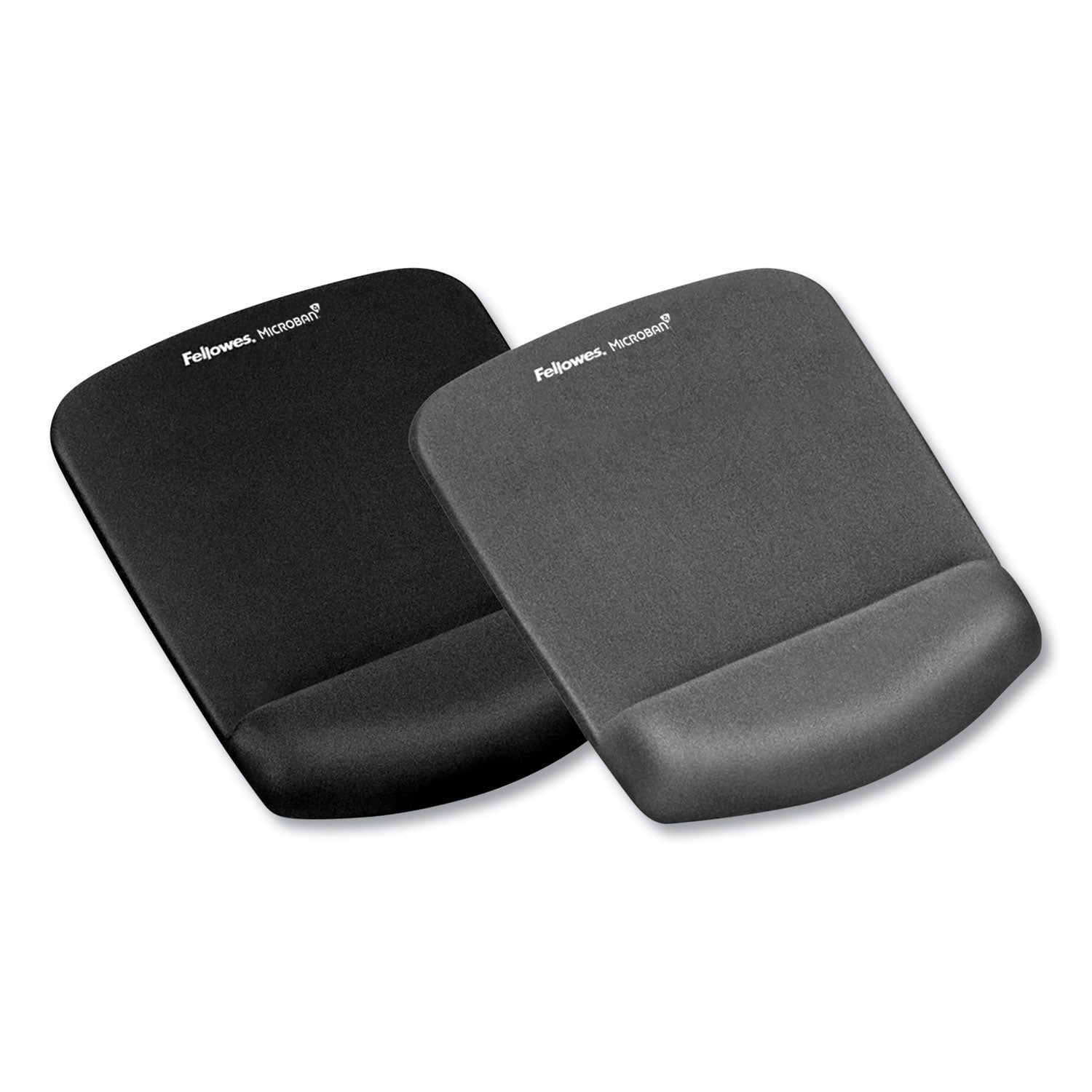 Fellowes PlushTouch Mouse Pad with Wrist Rest, 7.25 x 9.37, Graphite (9252201)