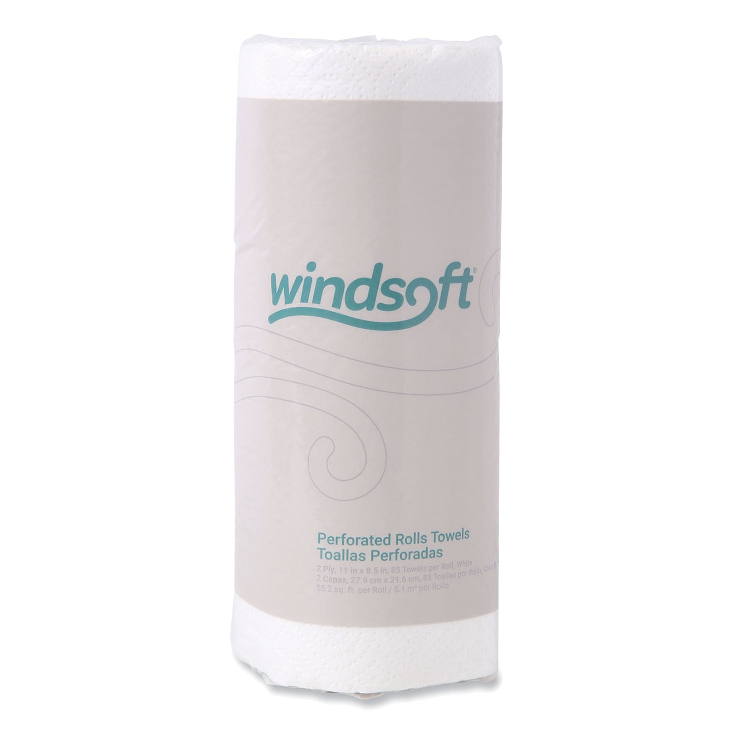 Windsoft Kitchen Roll Towels, 2-Ply, 11 x 8.5, White, 85/Roll (122085RL)